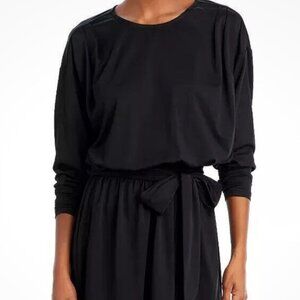 Aqua - NWT Womens Black Drop Waist Jersey Mini Dress Size L